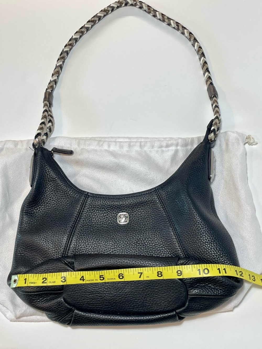 Brighton Black Leather Hobo Purse - Picture 3 of 15